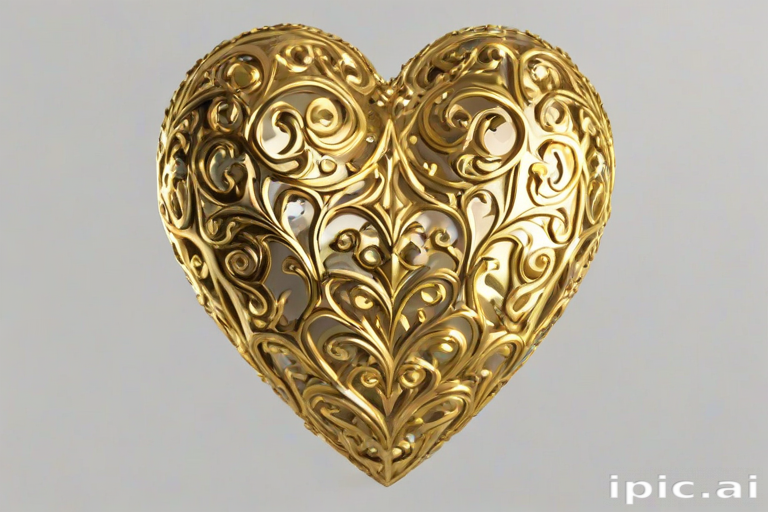 gold heart png