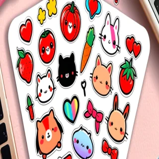 cute stickers transparent