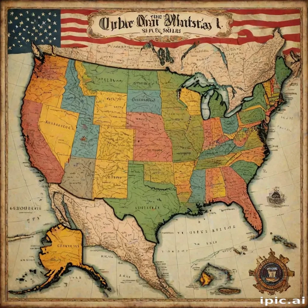 usa map with states