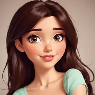 brunette cartoon characters