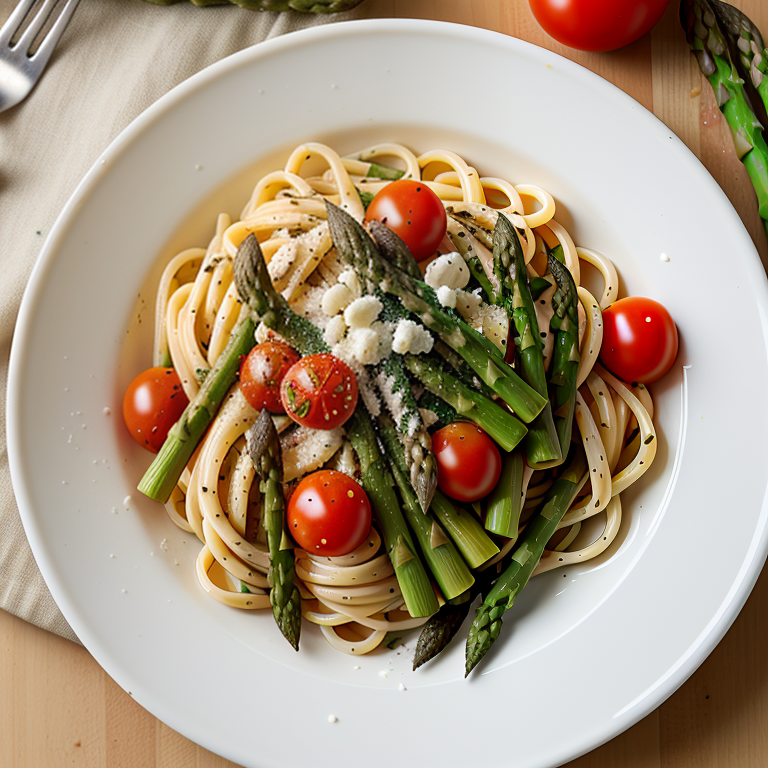 pasta with asparagus and tomatoes
