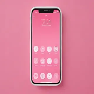 pink home screen
