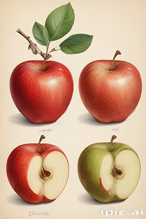 drawings of apples
