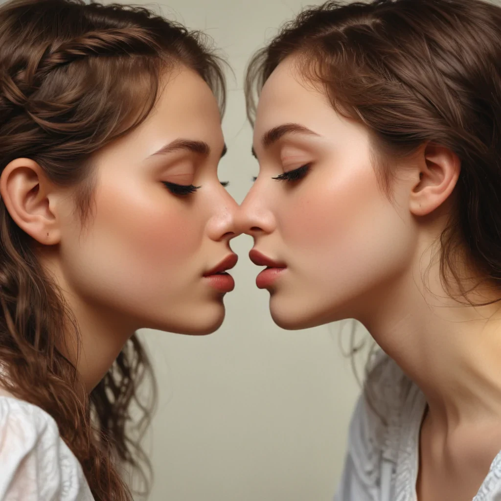 2 girls kissing
