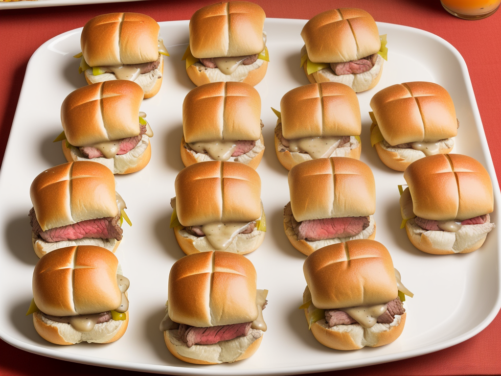 steak and cheese sliders on hawaiian rolls