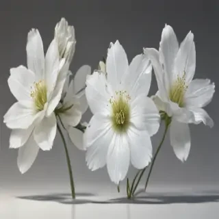transparent white flower