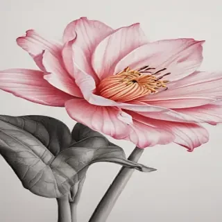 flower pencil drawing