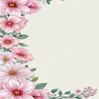 transparent flower border