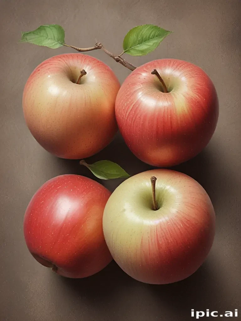 drawn apples