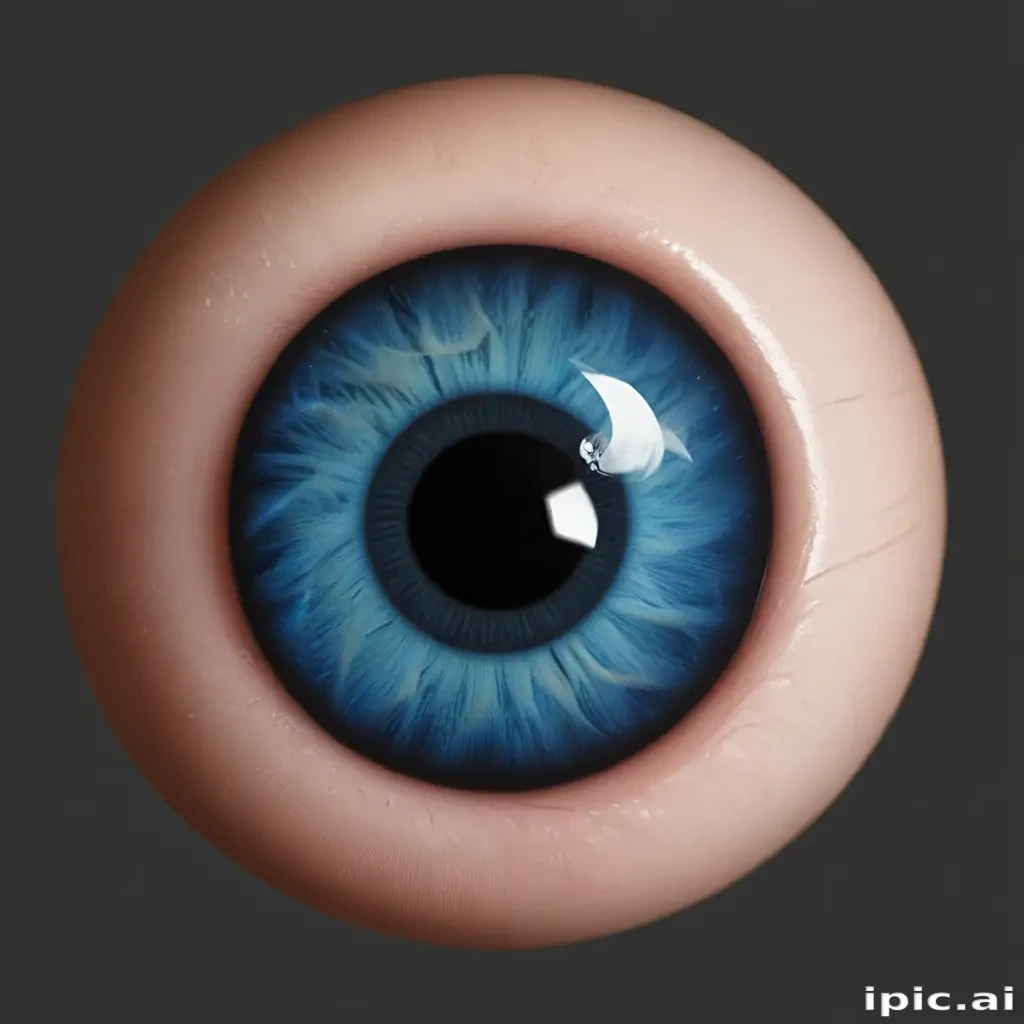 A Detailed Close-Up of a Realistic Human Eye with Vibrant Colors.