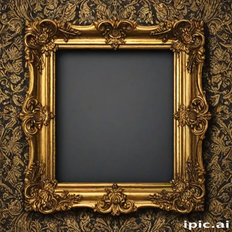 golden frame png transparent