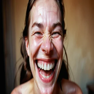 grinning