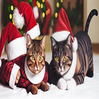 cat christmas wallpaper