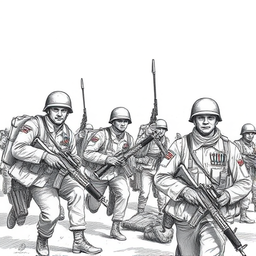soldiers drawing