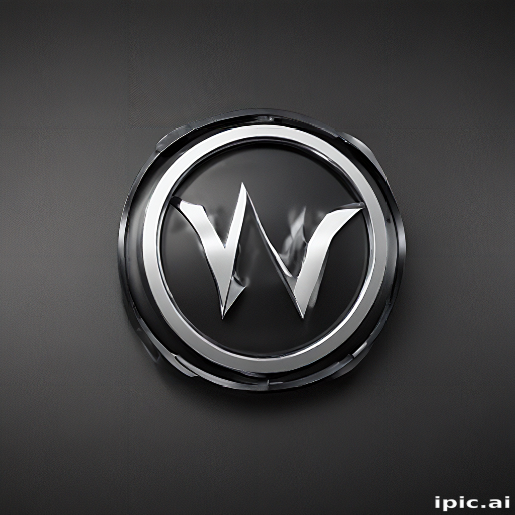 Sleek and Modern Silver Logo Design Featuring a Stylized Letter W.