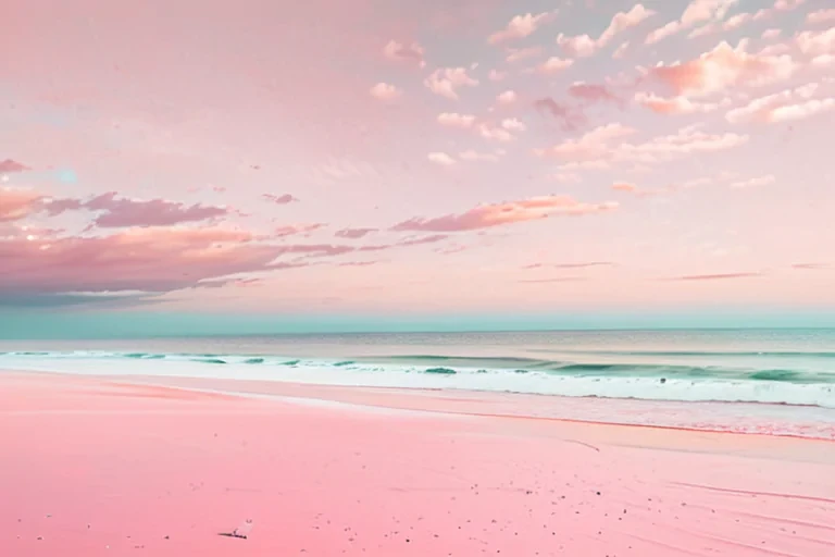 pastel pink beach wallpaper
