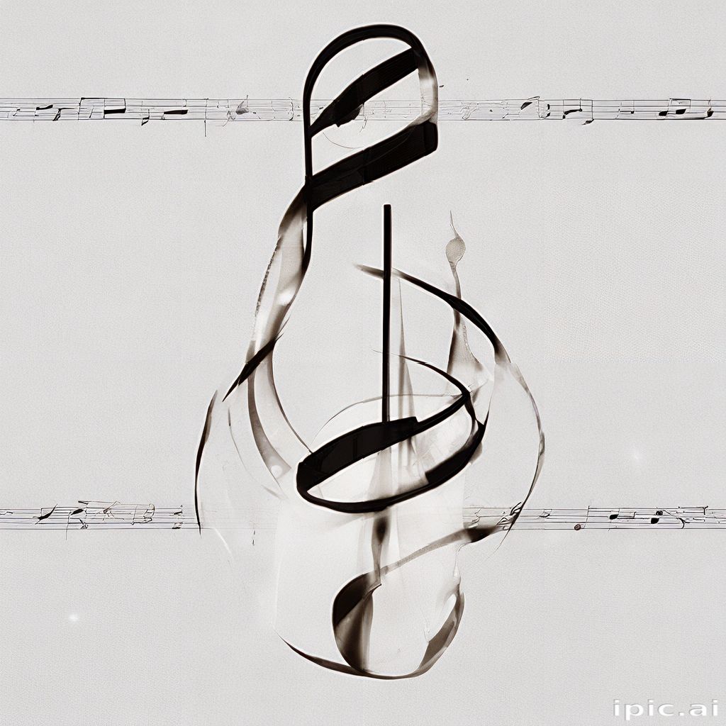 Music Notes Less Whimsical Notes Elegant Musical Notes Flowing Harmoniously in a Whimsical Design