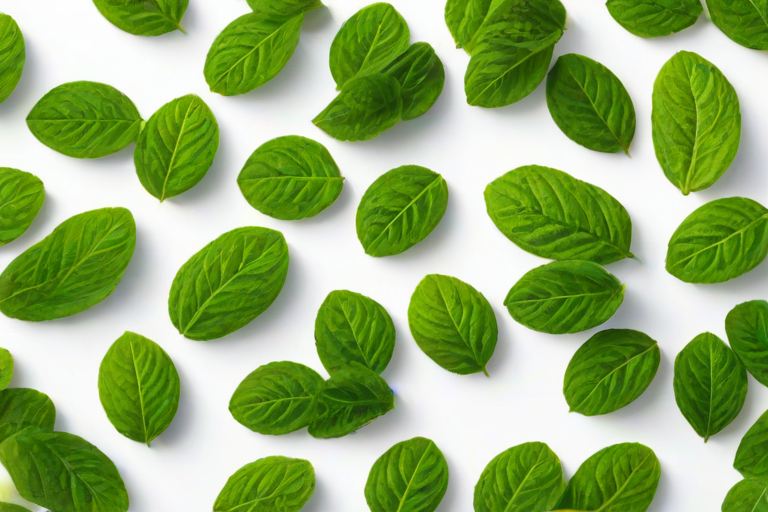 green on white background