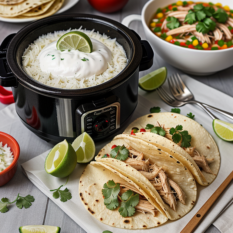 4 ingredient crockpot chicken tacos