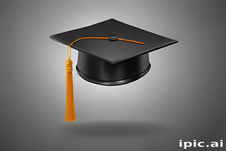 Celebrating Academic Achievement with a Classic Black Graduation Cap Design