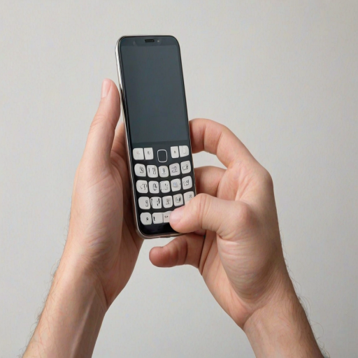 hand holding phone png
