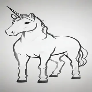 unicorn outline