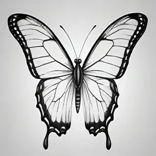 outline drawing of a butterfly