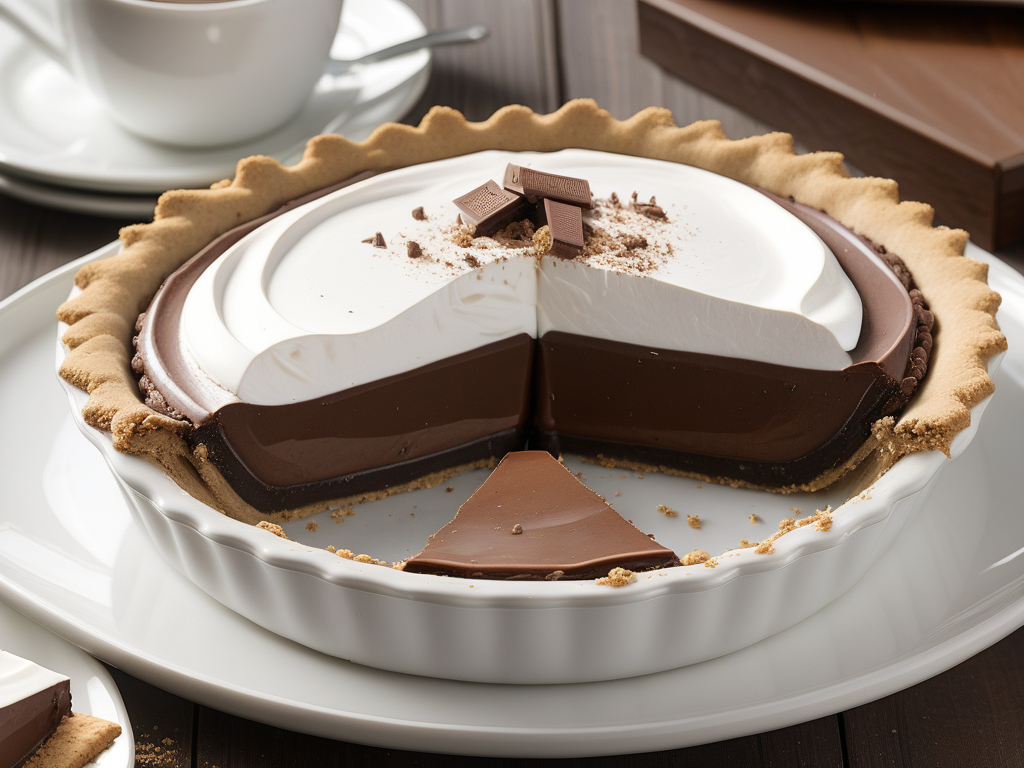 chocolate cream pie with graham cracker crust