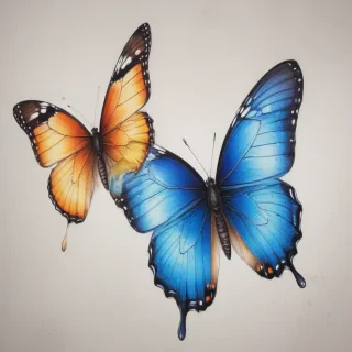 drawing butterflies