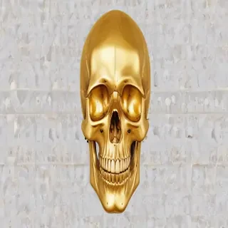 transparent gold skull