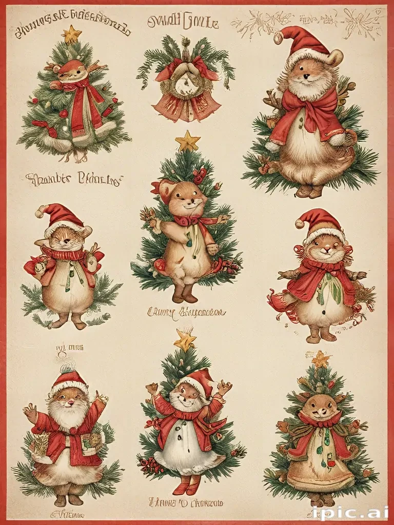 free printable vintage christmas pictures
