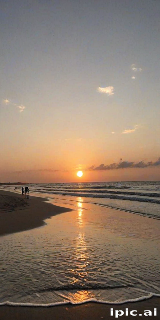 sun set on beach
