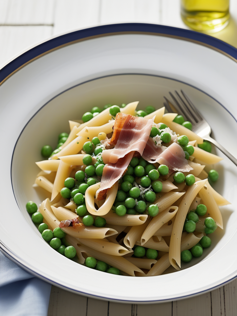 pasta with pancetta and peas
