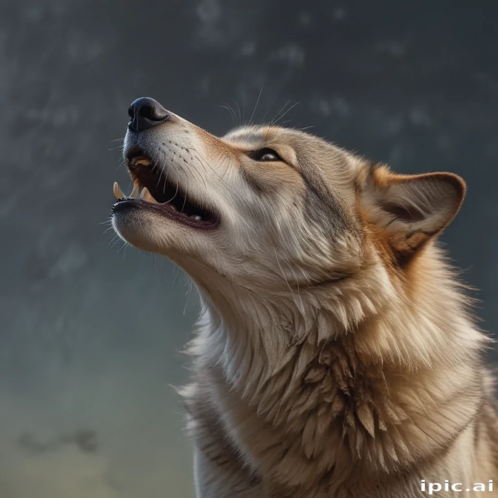 wolf howling png