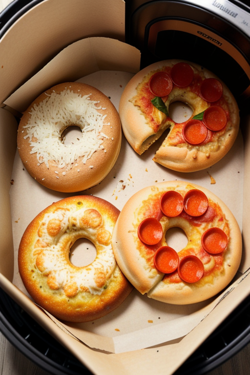 pizza bagels in the air fryer