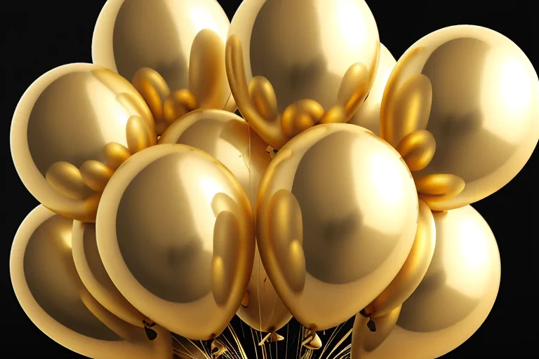 gold balloons png