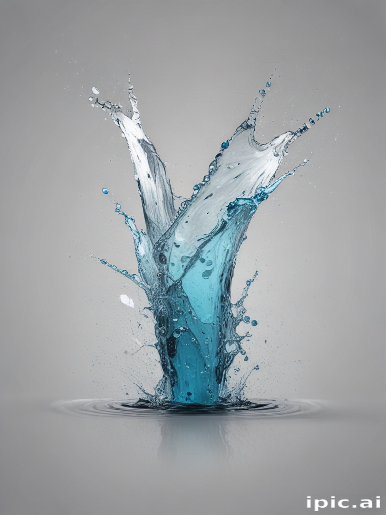 Dynamic Splash of Water Creating Beautiful Patterns in a Calm Surface