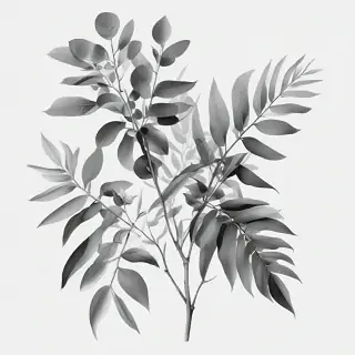 eucalyptus clipart black and white