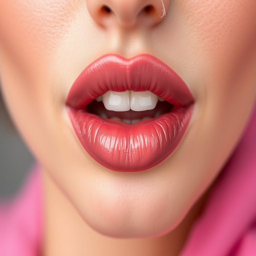 Rosy mauve woman lips with cream finish, enhancing natural lip color for a soft and romantic appearance