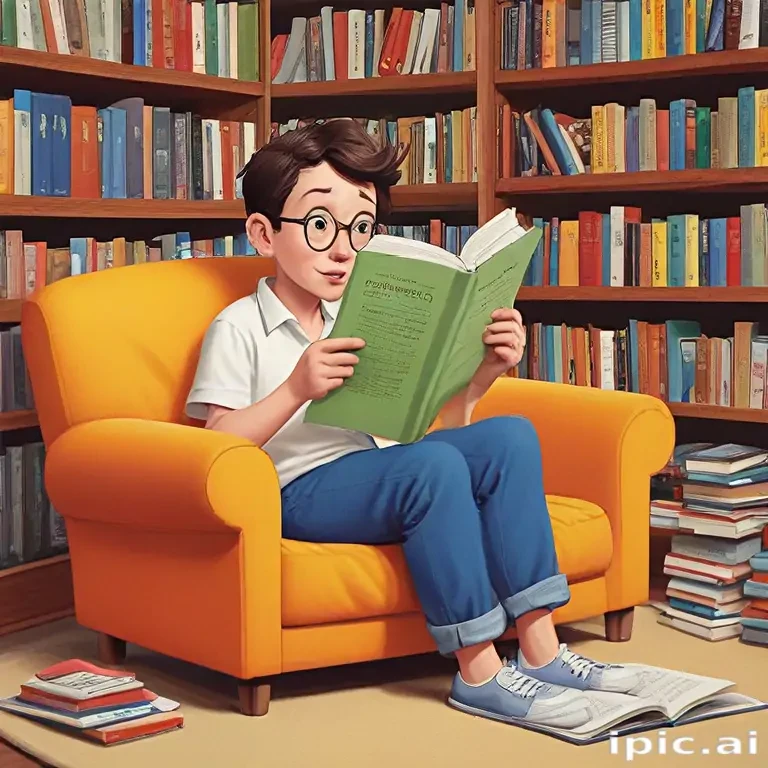 reading cartoon