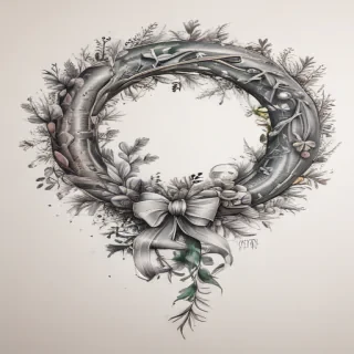 wreath drawing