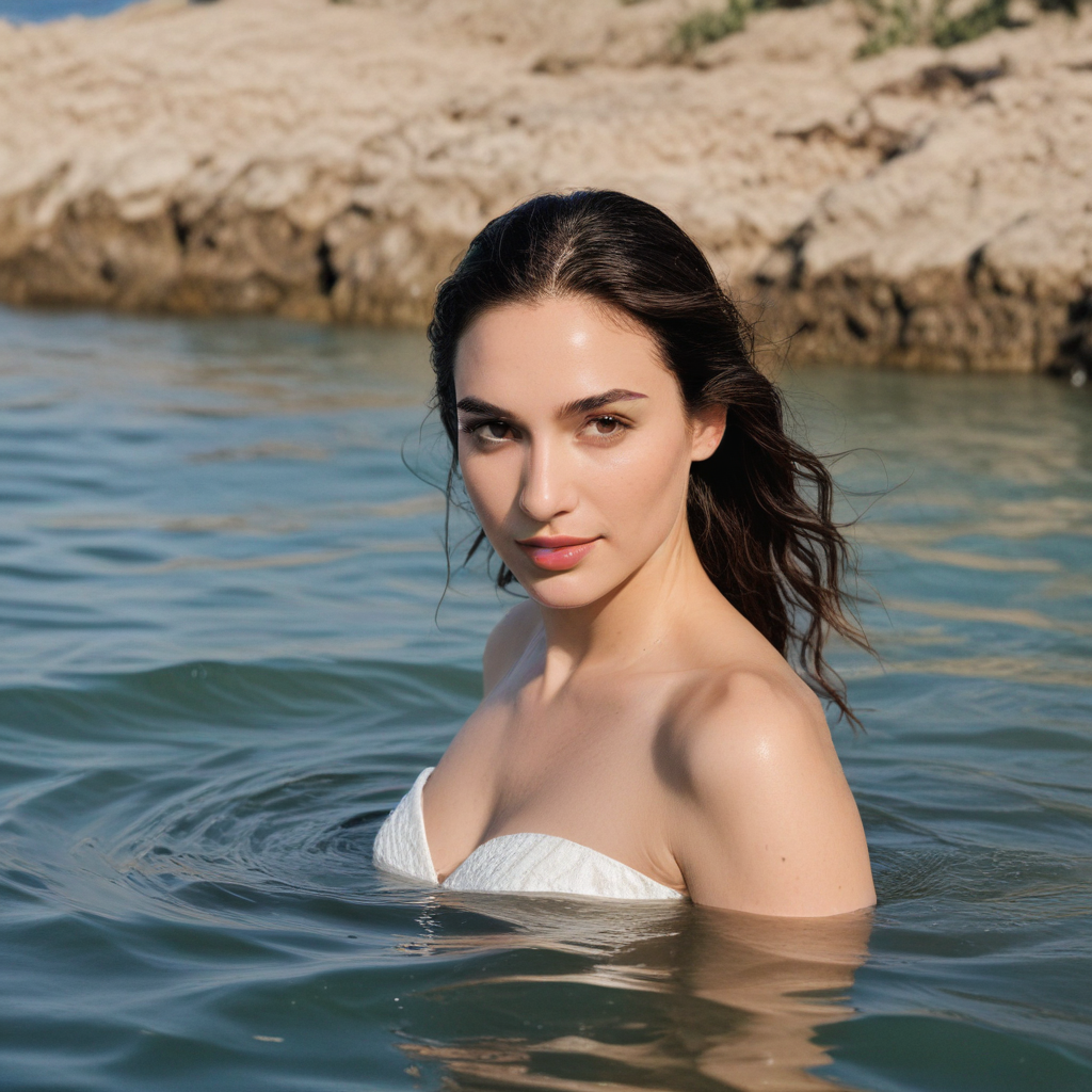 Gal gadot bride swimming beach