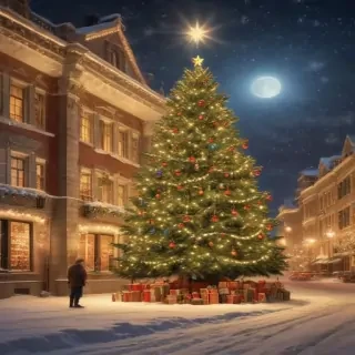 retro christmas image