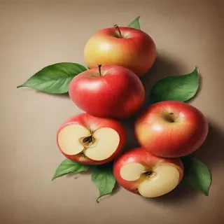 drawn apples
