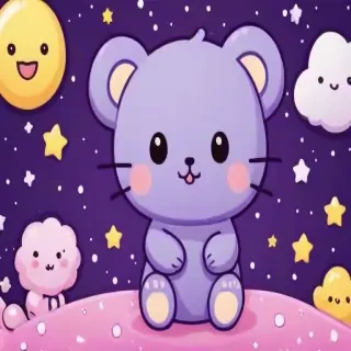 kawaii purple wallpaper