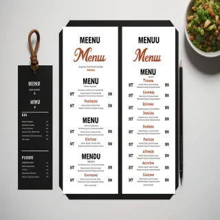 menu mock up