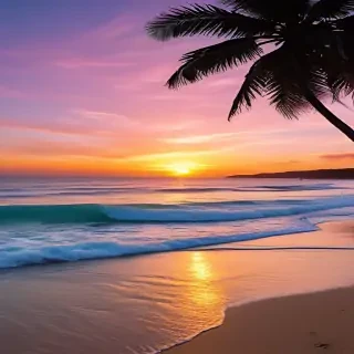 beach background sunset
