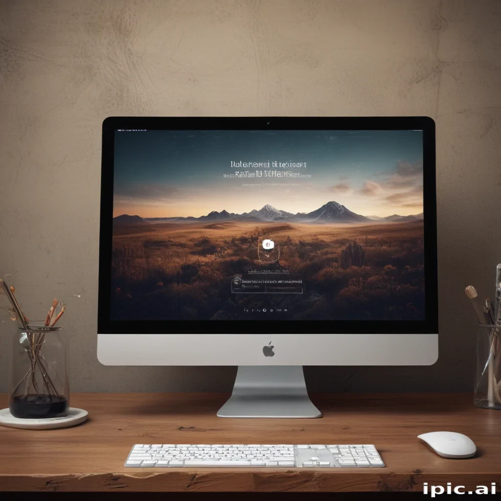 computer website mockup