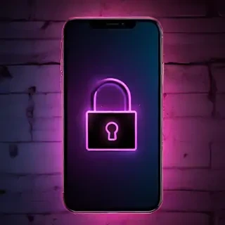 lock screen neon wallpaper iphone