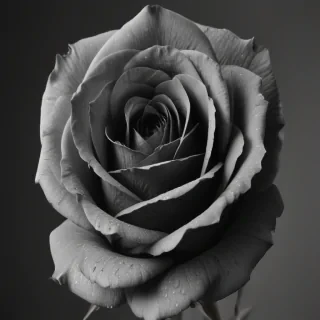 rose with black and white background